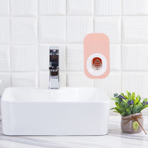 Automatic Toothpaste Squeezer and Dispenser Wall Mounted Durable Plastic for Bathroom Family Use 1