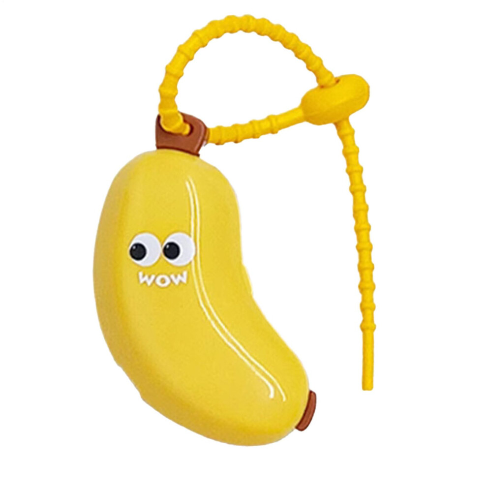 Yellow Toothbrush Head Cover Banana Shape Dustproof Ventilated Travel Case For Manual And Electric Brushes