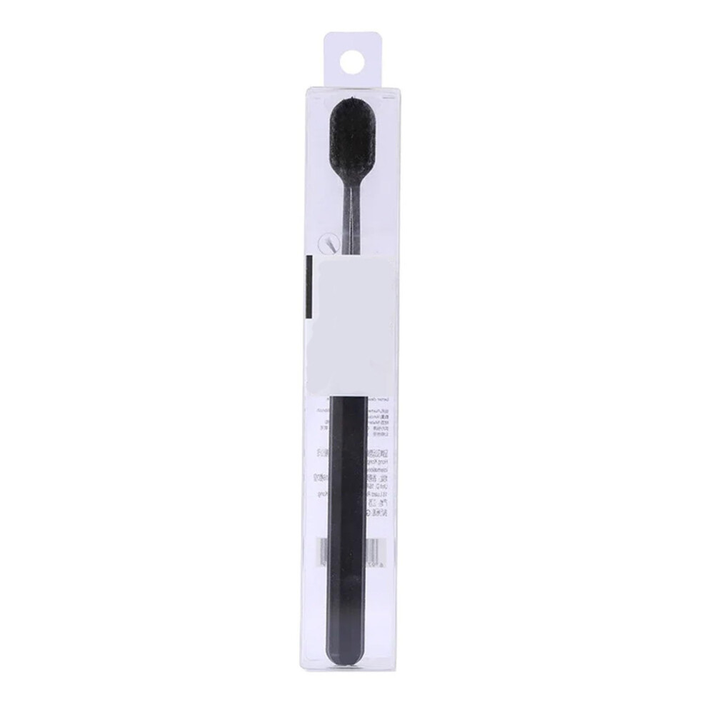 Black/White Travel Toothbrush Soft Bristles For Adults And Couple Compact Design Deep Cleaning