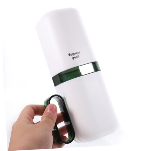 2Pcs Travel Toothbrush Case with Toothpaste Holder, Impact Resistant, Compact 2 in 1 Storage 1