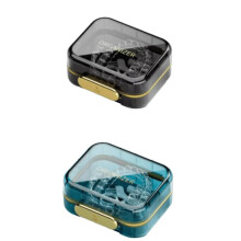 Tovvmai 2pcs Retainer Case with Secure Seal Closure, Compact Denture Storage Box for Travel