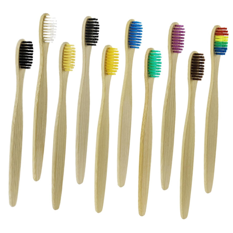 10Pcs Travel Toothbrush with Extra Soft Bristles for Hotel Guests Single Use Compact Design