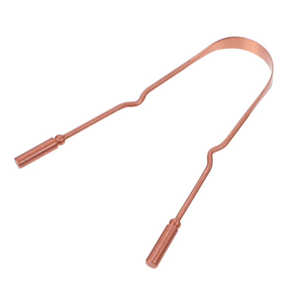 Copper Tongue Scraper with Ergonomic Handle and Protective Case for Oral Care and Bad Breath