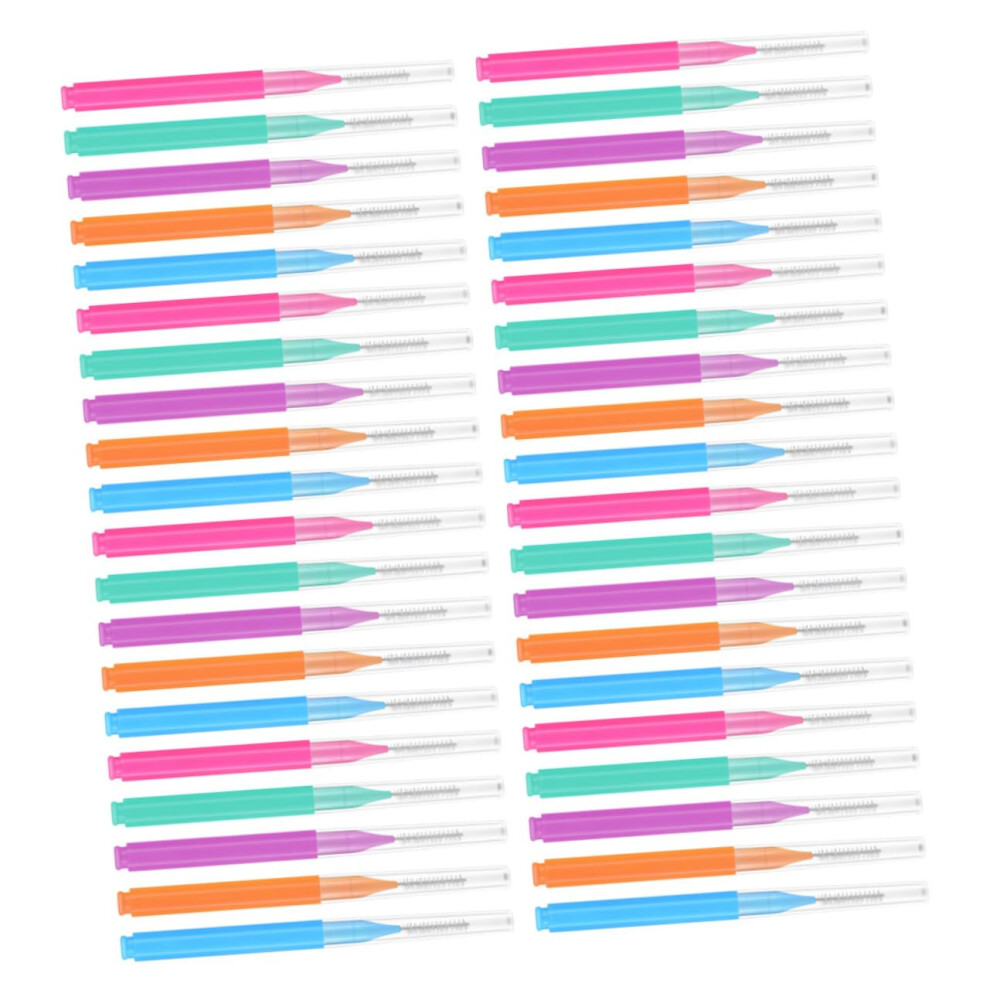 50pcs Interdental Brush with Soft Bristles for Braces Orthodontic Tooth Cleaning Tool
