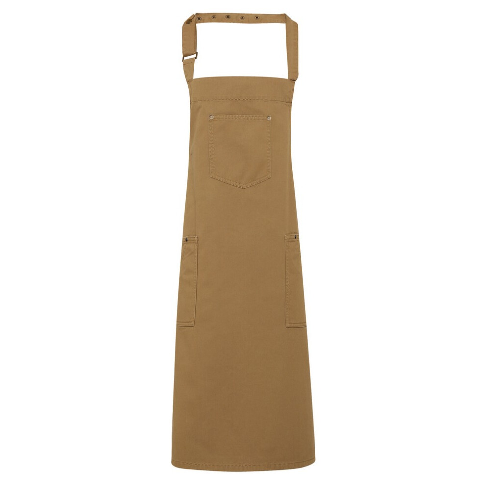 Premier (One Size, Khaki) Unisex Adult Twill Chino Full Apron