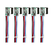 5pcs 433.92Mhz Universal Wireless 3.6V-24V Remote Control 1 CH RF Relay Receiver LED Light Controller DIY Kit