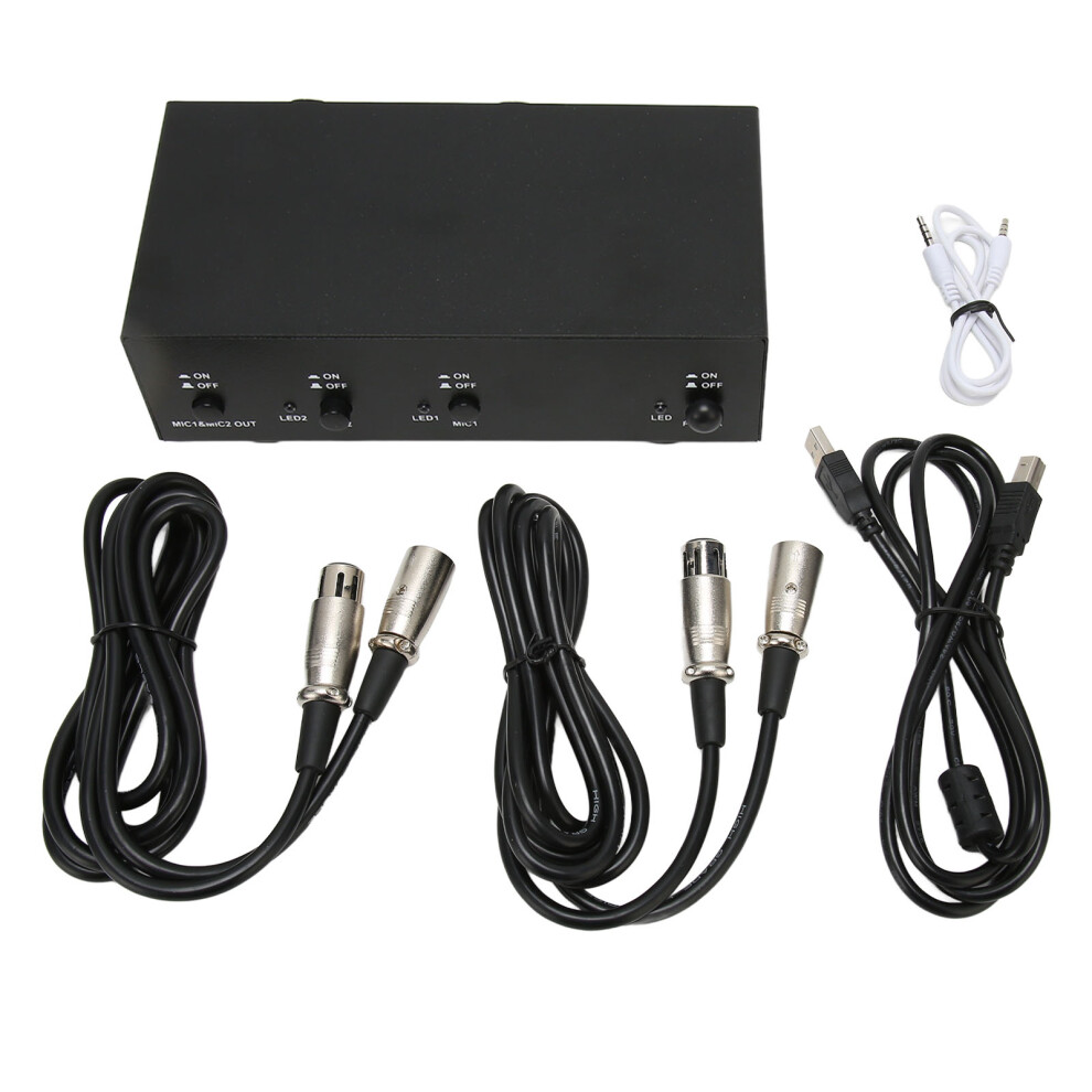 Balanced Circuit Design Microphone Preamp Mic Gain Booster With48v Phantom Power For Condenser Dynamic Mics Audio Switcher Low Noise Xlr Balanced 9191629204595