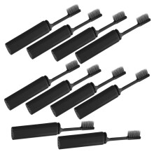 10Pcs Folding Travel Toothbrush with Case Soft Bristles Compact Design for Camping and Trips