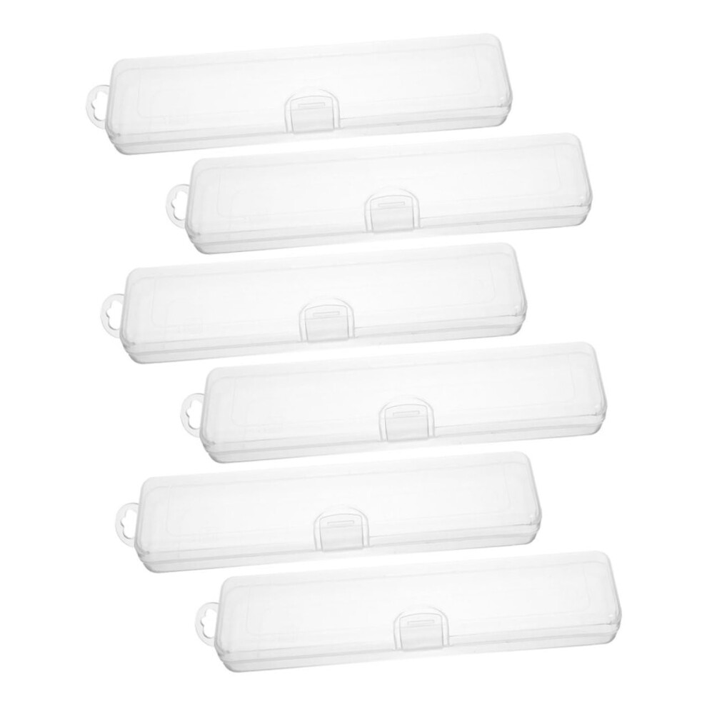 6Pcs Travel Toothbrush Case Protects Brush Head Lightweight Holder for Camping and Trips