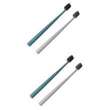 4pcs Extra Soft Bristle Travel Toothbrush for Adults with Protective Tube Bulk Pack