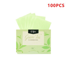 (9.5cmx7cm, Green) Face Oil Blotting Sheets Portable Natural Makeup Oil Absorbing Paper Face Blotting Tool for Oily Skin