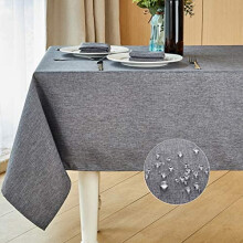 Linen-Effect Rectangle Tablecloth 60x84 in