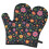 Ofenhandschuhe mit Blumenmuster, 2er-Pack, 19,5 x 30,5 cm 1