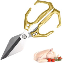 Kraftig køkkensaks – Rustfrit stål, Ergonomisk,