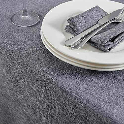 Rectangle Tablecloth 60x84 in, Waterproof Polyester, Dark 1