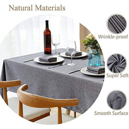Rectangle Tablecloth 60x84 in, Waterproof Polyester, Dark 2