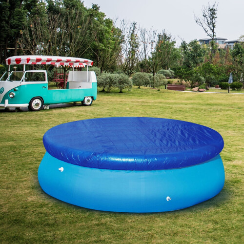 9-foot Diameter Round Easy Set Pool Cover for Frame Pools Inflatable Swimming Pool 1