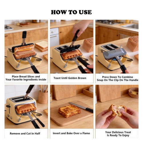 Hot Sandwich Maker Double-Sided Nonstick Flip Grill Pan 2