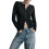 (M, Black) Pulls boutonnés pour look streetwear. 1