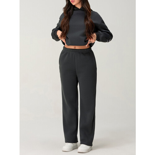 (XL, black) Γυναικεία σετ ρούχων με κουκούλα. 2