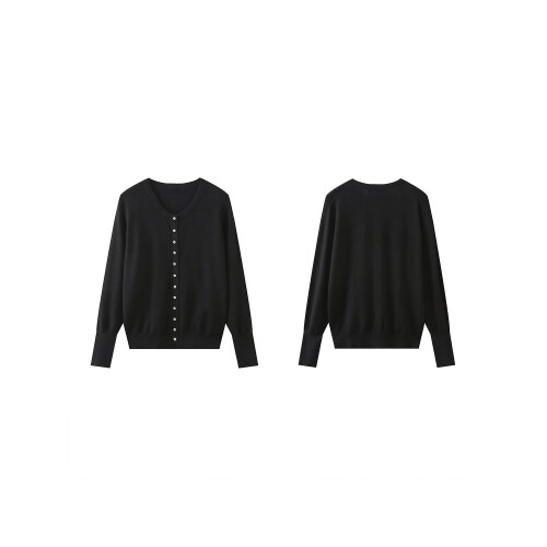 (S, Black) Pulls boutonnés pour look streetwear. 1