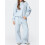 (XL, Blue) Γυναικεία σετ ρούχων με κουκούλα. 3