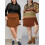 (XL, Light Coffee) Short taille haute fêtes d'été. 2