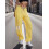 (S, Yellow) Γυναικεία ριγέ παντελόνια, και τσέπες 8