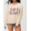 (L, Light Yellow) Women's Fall Loose Pullover Letter Big Bow Print Long Sleeve Crew Neck Oversized Sweatshirt 3