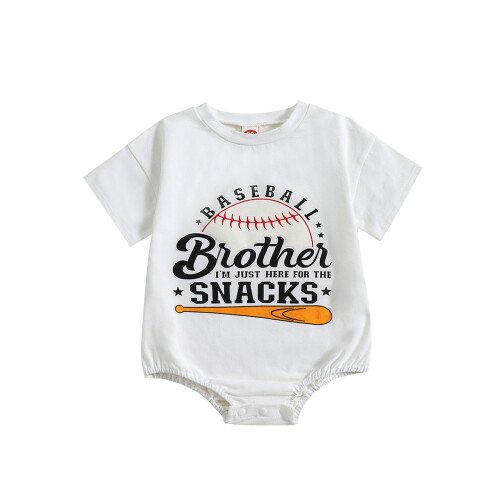 (3-6 Months, White) Romper Buachaillí Ócáideach do Naíonáin