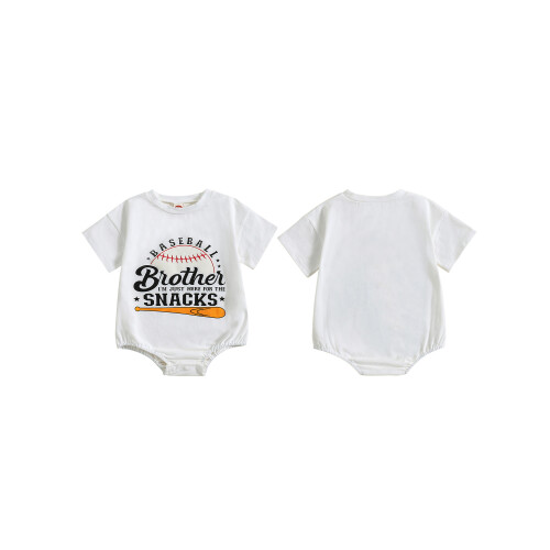 (0-3 Months, White) Romper Buachaillí Ócáideach do Naíonáin 1