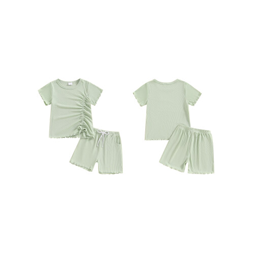 (4-5 Years, Green) Σετ σορτς για καλοκαιρινό outfit 1