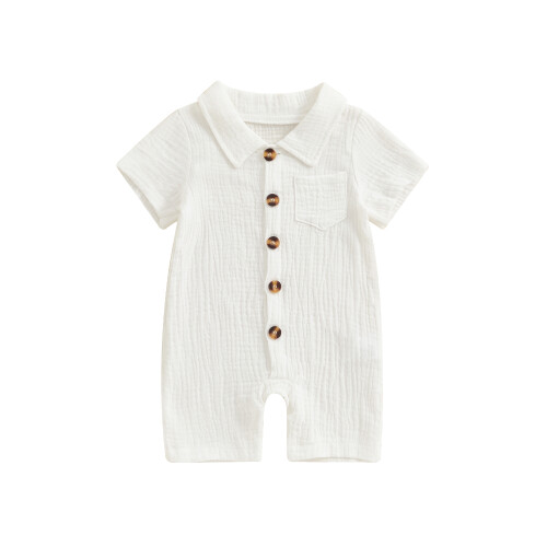 (12-18 Months, White) Βρεφική Καλοκαιρινή Ολόσωμη Κάτω Φόρεμα