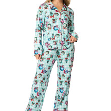 (S, Green) Conjunto de pijama e confortável.