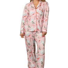 (L, Pink) Conjunto de pijama e confortável.