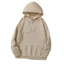 (S, Khaki) Women's Spring Autumn Hooded Sweatshirt Long Sleeve Flower Print Drawstring Hoodie