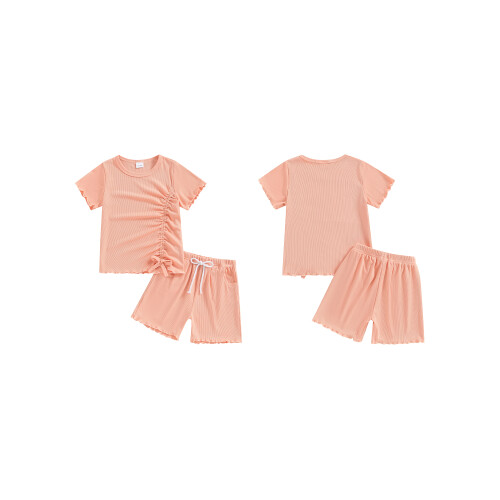 (3-4 Years, Pink) Σετ σορτς για καλοκαιρινό outfit 1