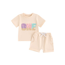 (6-12 Months, Beige) Conjunto bebé 1er o niña.