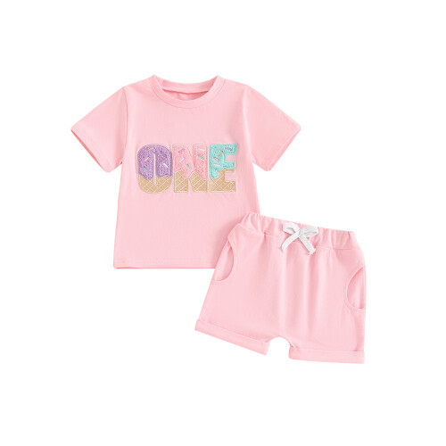 (6-12 Months, Pink) Conjunto bebé 1er o niña.