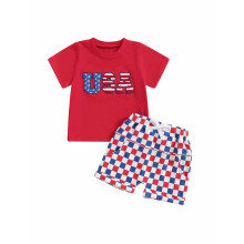 (12-18 Months, Red) Kinderset voor jongens: voor Onafhankelijkheidsdag.