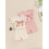 (18-24 Months, Pink) Μπλούζα κέντημα γράμματος μονόχρωμο σορτς 3