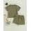 (2-3 Years, Green) Vaflový outfit pre elastickým pásom 5
