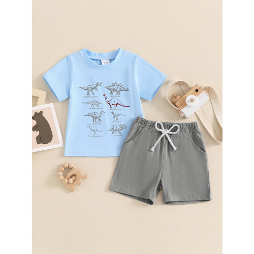 (12-18 Months, Blue) Conjunto de verano (2 piezas). 2