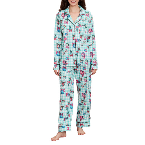 (S, Green) Conjunto de pijama e confortável. 2