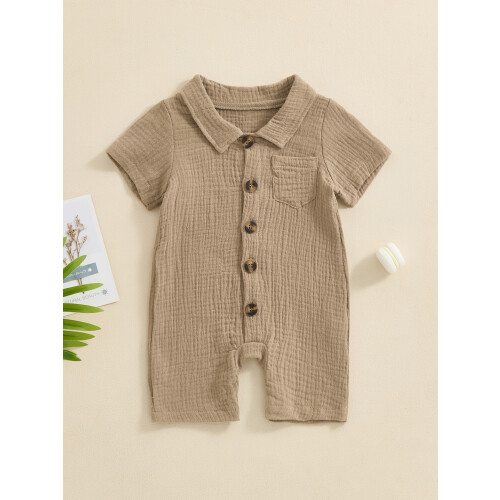 (3-6 Months, Khaki) Βρεφική Καλοκαιρινή Ολόσωμη Κάτω Φόρεμα 2