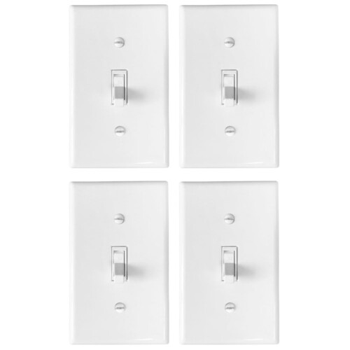 Witte LED-tuimelschakelaar (4 stuks) 2