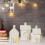 Witte keramische kerstdorpjes met ledverlichting (6 stuks) 5