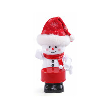 Animierte, trommelnde Schneemann-Dekoration, 17,3 cm
