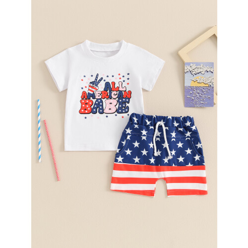 (0-6 Months, White) Conjunto infantil para o verão. 2