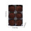 Christmas Ball Ornaments Set Flocked Brown 6 pcs 3